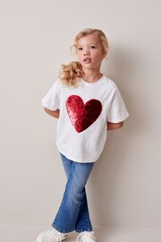 Red Heart Sequin T-Shirt (3-16yrs) - Image 3 of 7