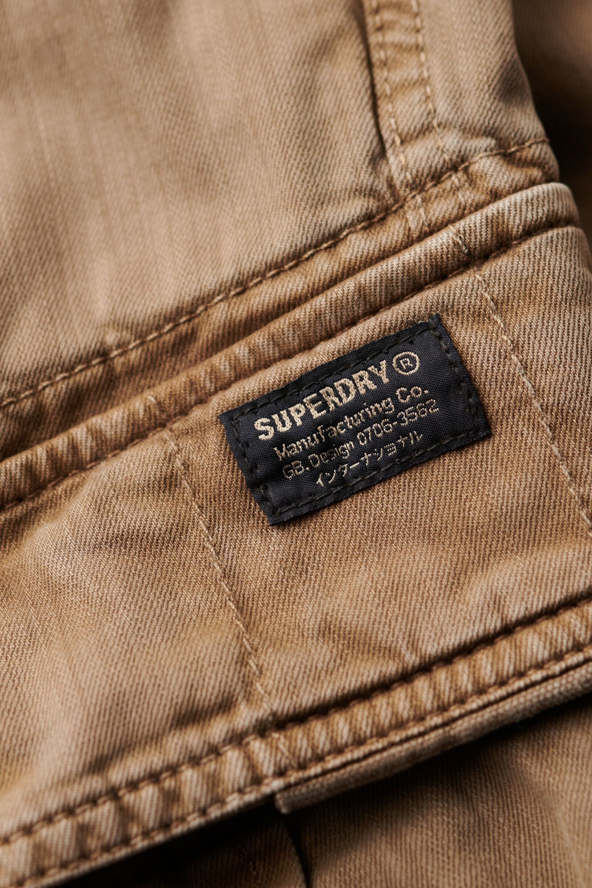 Superdry Brown Core Cargo Shorts - Image 5 of 6