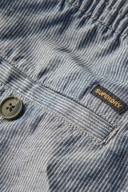 Superdry Blue Drawstring Linen Shorts - Image 6 of 7