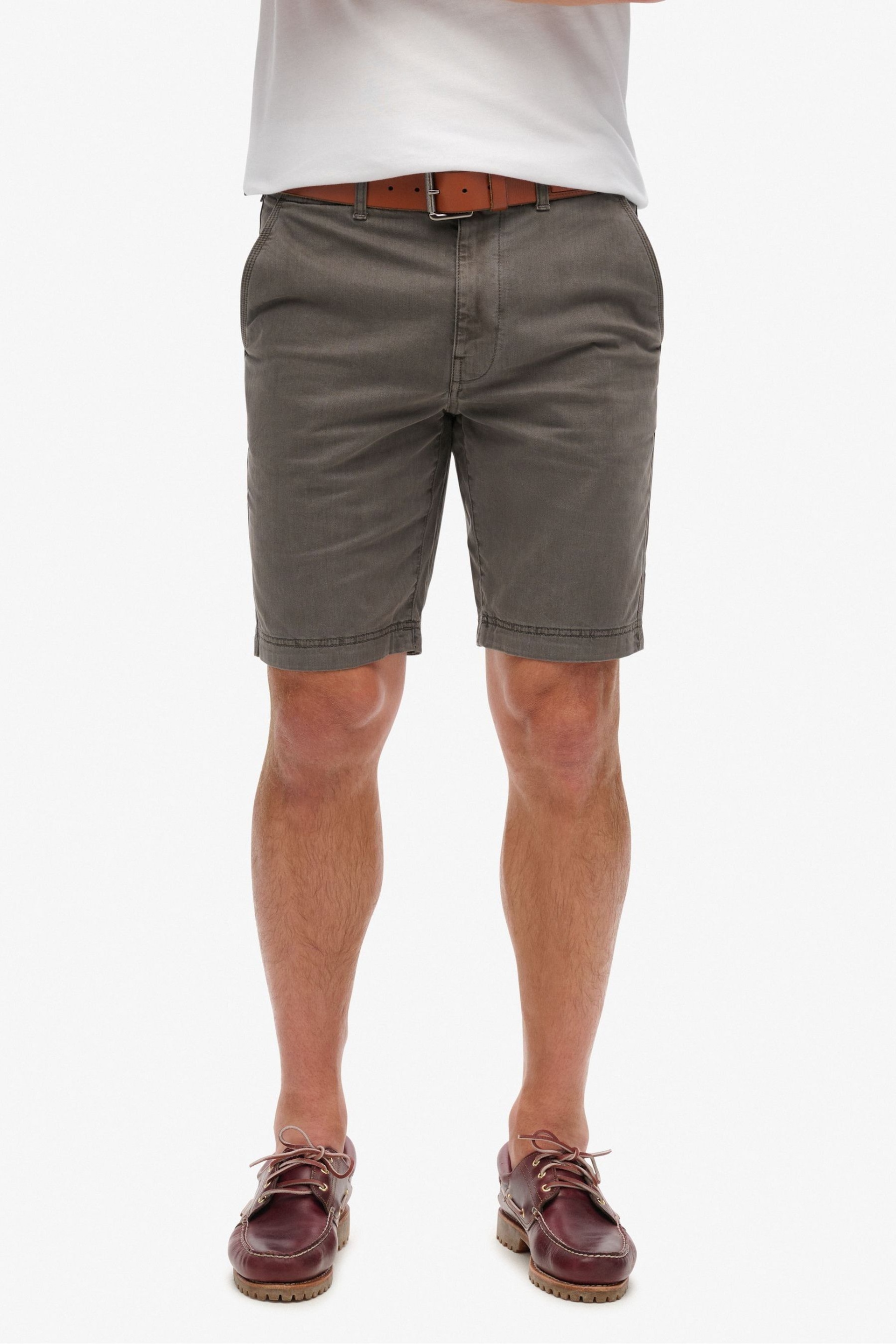 Superdry Grey Vintage International Shorts - Image 1 of 6