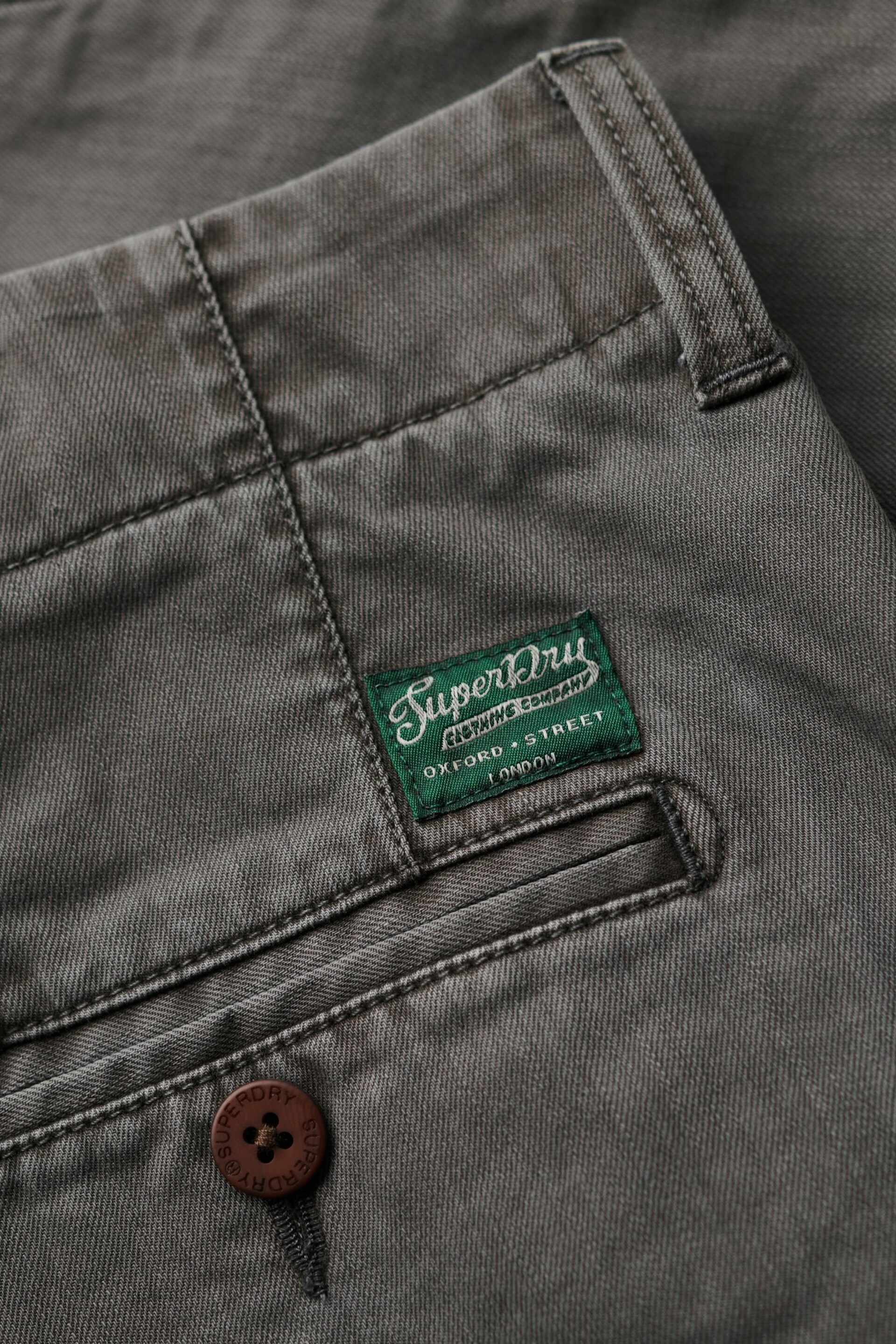 Superdry Grey Vintage International Shorts - Image 6 of 6