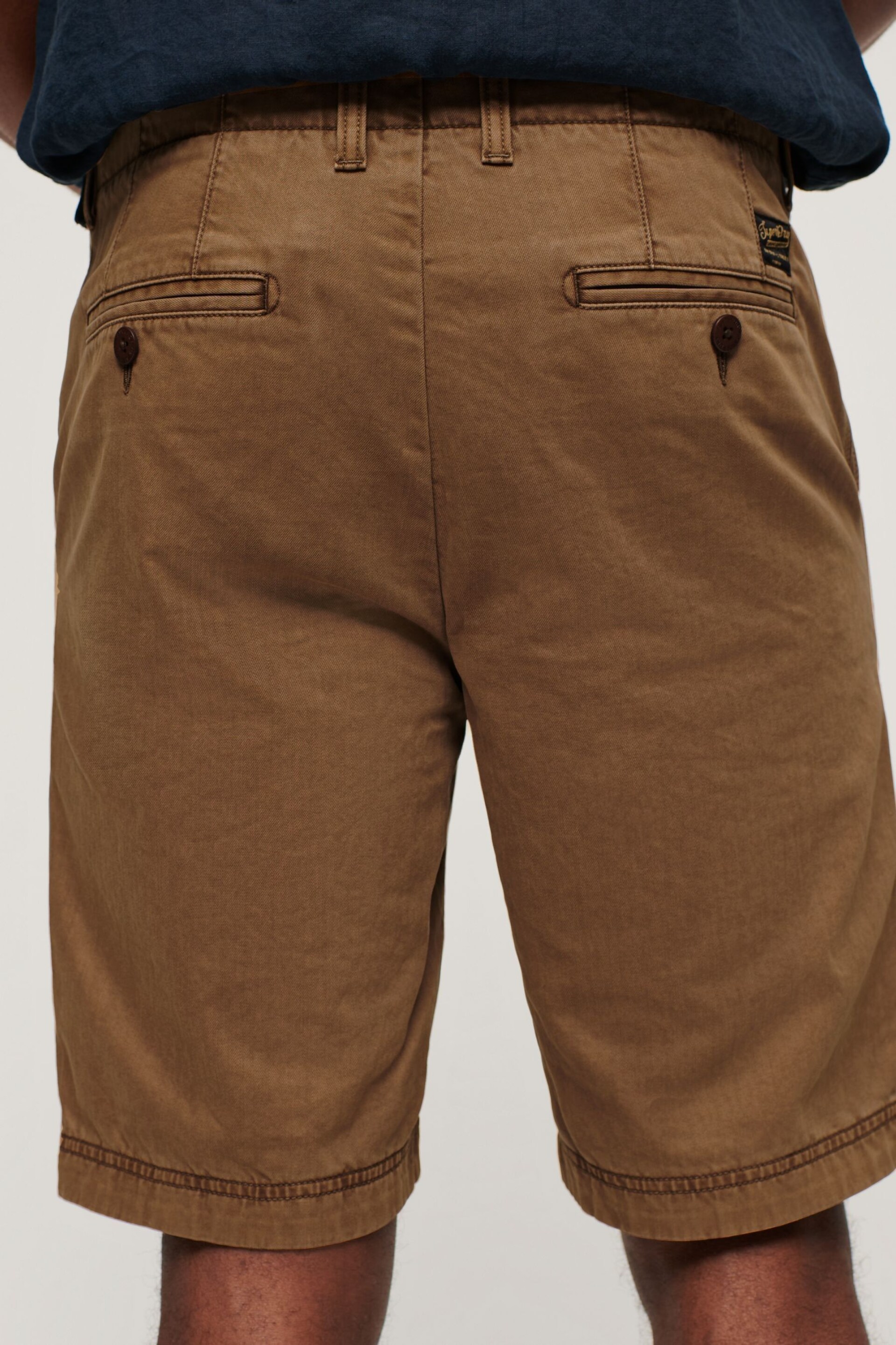 Superdry Brown Vintage International Shorts - Image 2 of 5