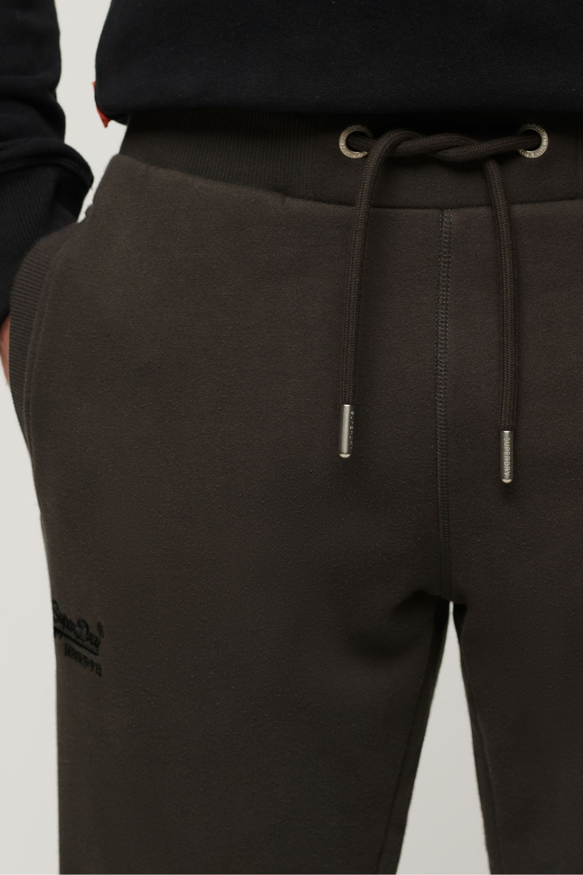 Superdry Black Essential Logo Joggers - Image 4 of 7