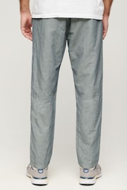 Superdry Grey Drawstring Linen Trousers - Image 2 of 5