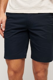 Superdry Blue Stretch Chinos Shorts - Image 1 of 7