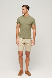 Superdry Brown Stretch Chinos Shorts - Image 3 of 8