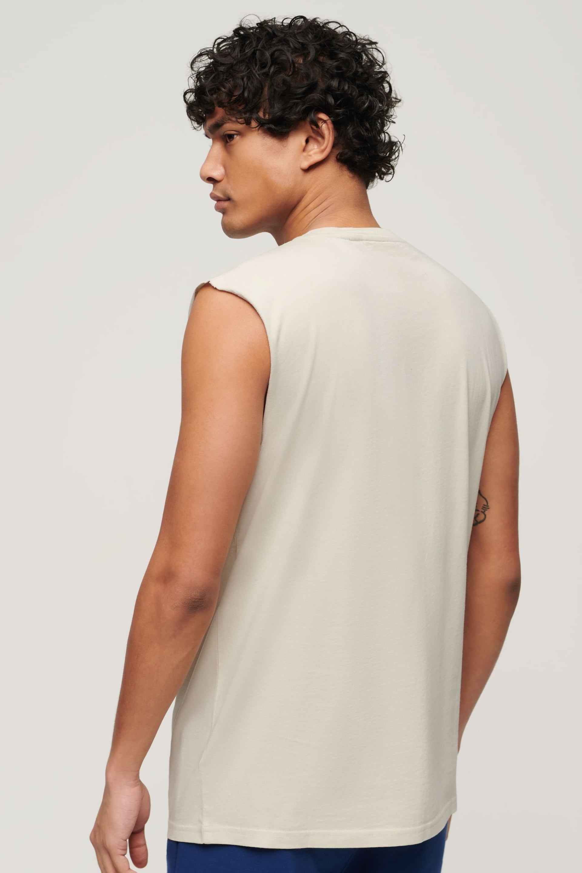 Superdry White Essential Logo Tank - Image 2 of 6