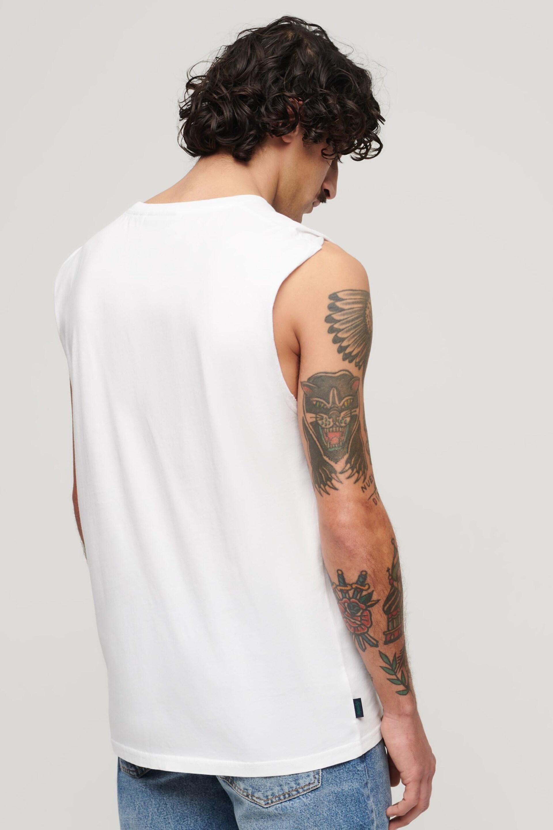 Superdry White Essential Logo Tank - Image 2 of 4