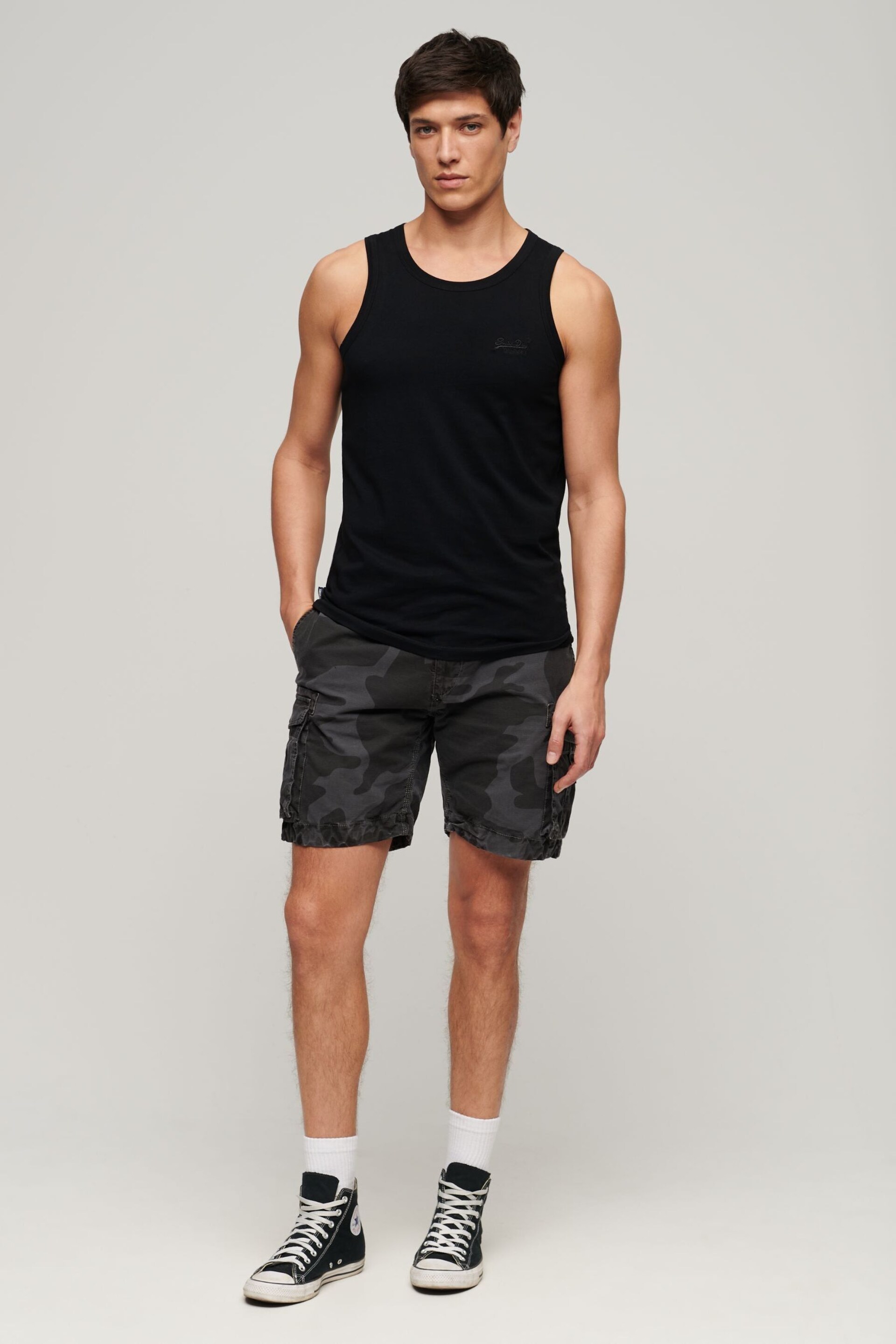 Superdry Black Essential Logo Vest - Image 2 of 5