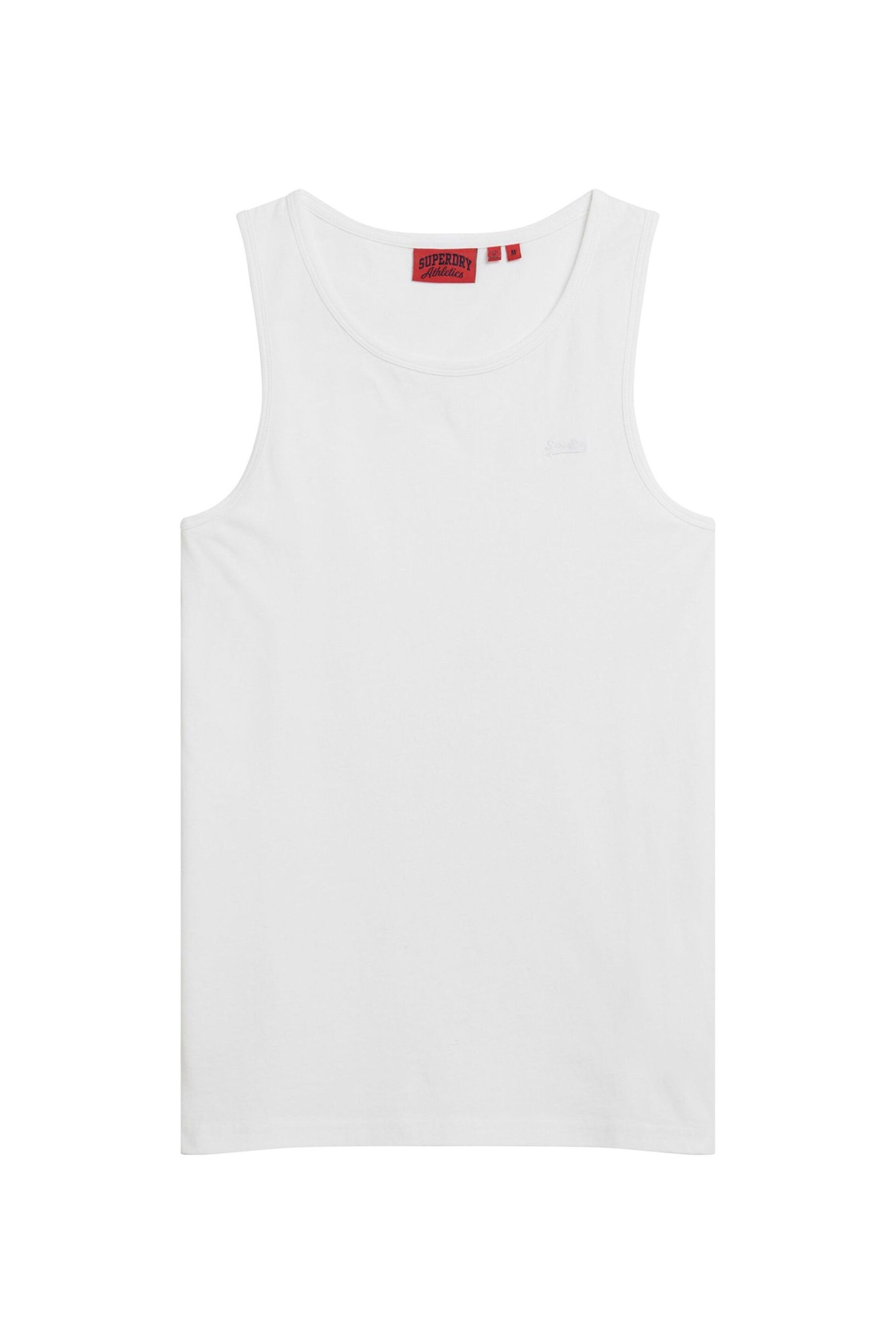 Superdry White Essential Logo Vest - Image 5 of 5