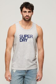 Superdry Grey Sportswear Logo Relaxed Vest - Image 1 of 4