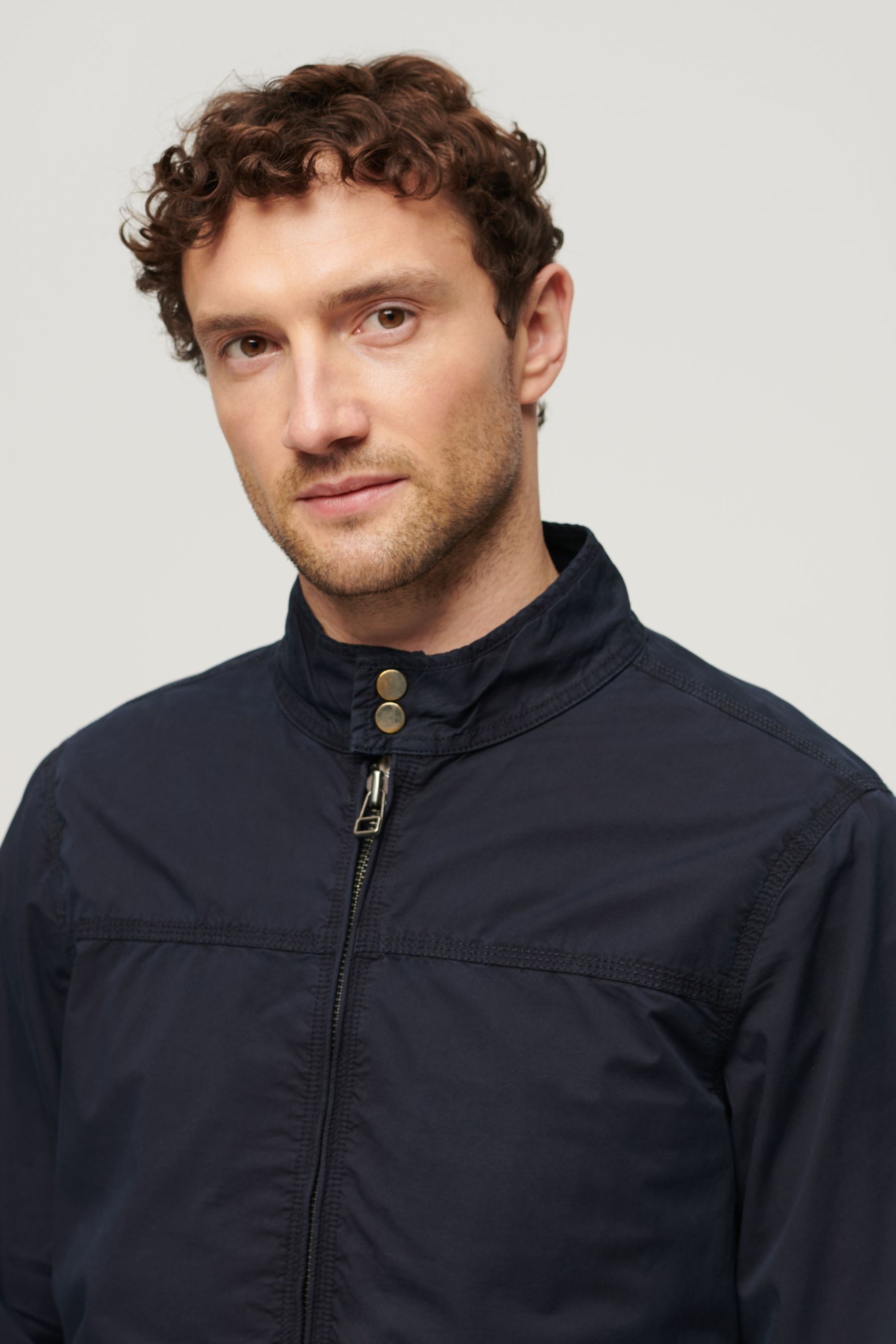 Buy Superdry Blue Classic Harrington Jacket from Next Luxembourg