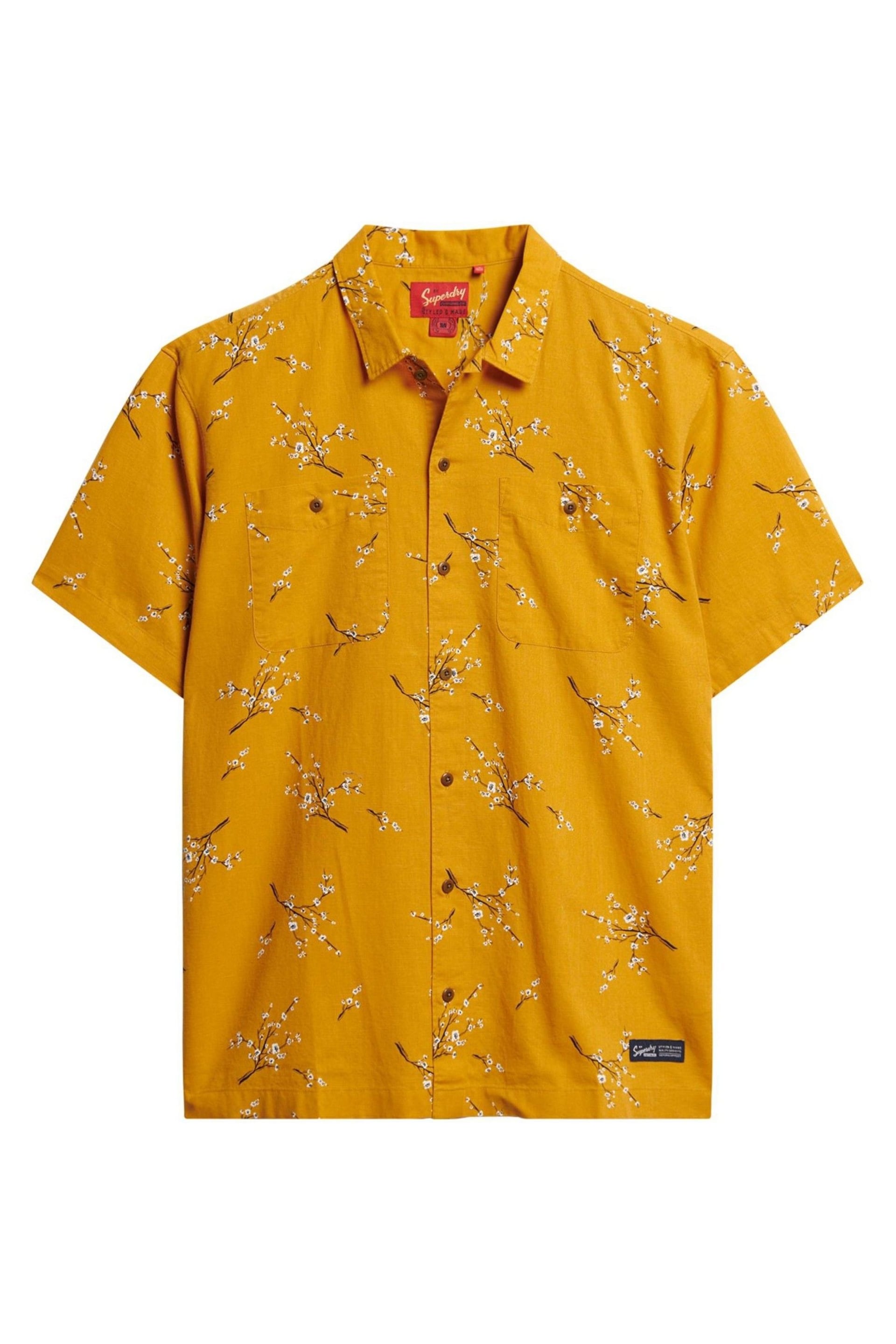 Superdry Golden Blossom Short Sleeved Beach Shirt - Image 4 of 6