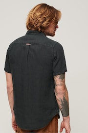 Superdry Black Studios Casual Linen Short Sleeved Shirt - Image 2 of 7