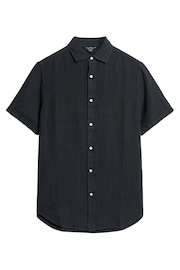Superdry Black Studios Casual Linen Short Sleeved Shirt - Image 5 of 7
