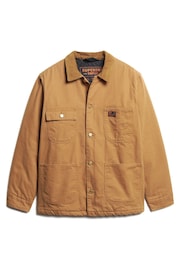 Superdry Brown Surplus 4 Pocket Chore 100% Cotton Jacket - Image 6 of 8