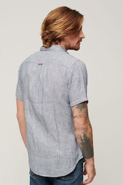Superdry Grey Studios Casual Linen Short Sleeved Shirt - Image 2 of 6