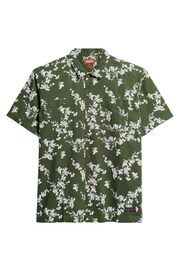 Superdry Green Short Sleeved Beach Shirt - Image 4 of 6