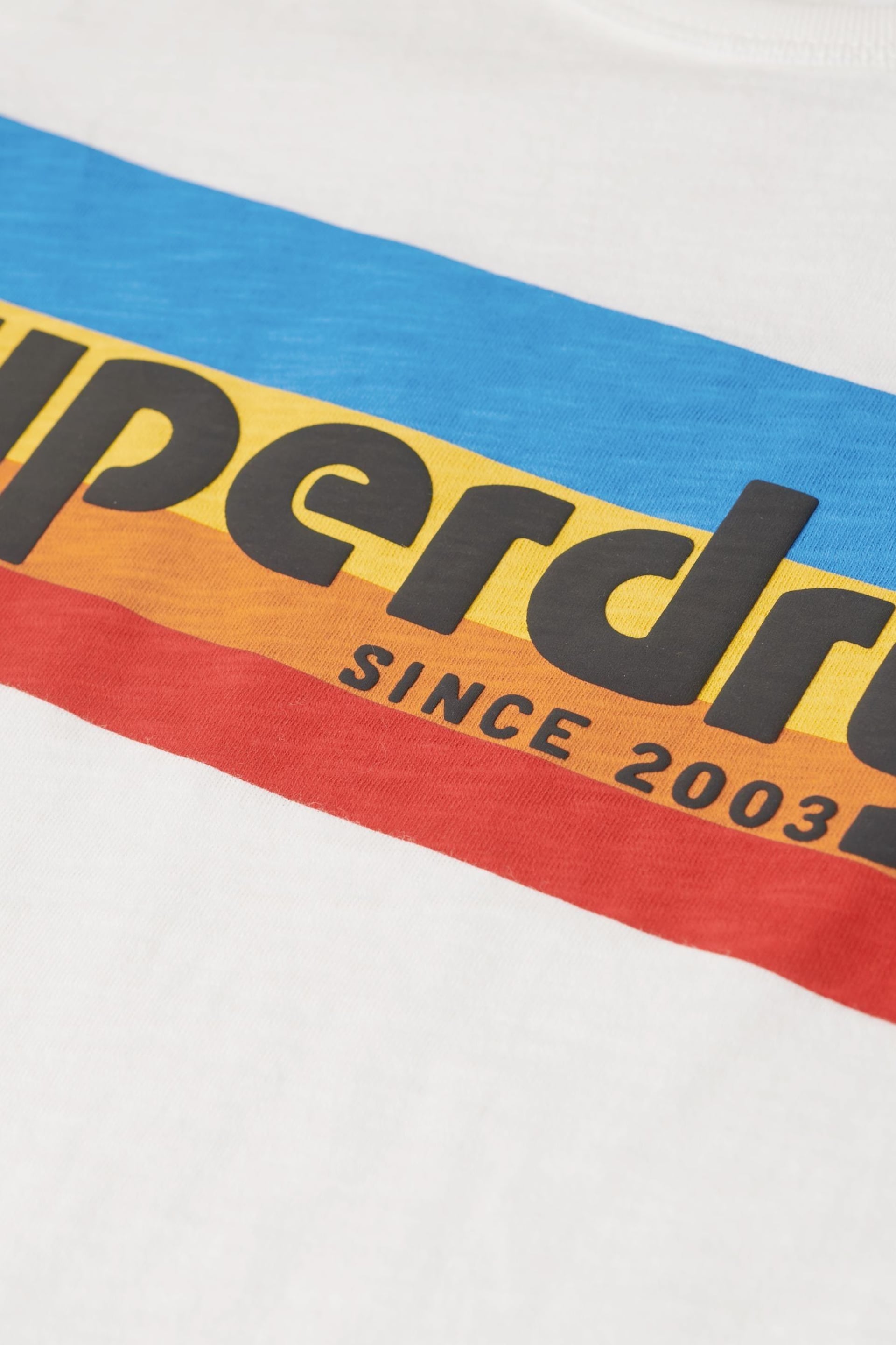 Superdry White Cali Striped Logo Vest - Image 5 of 5