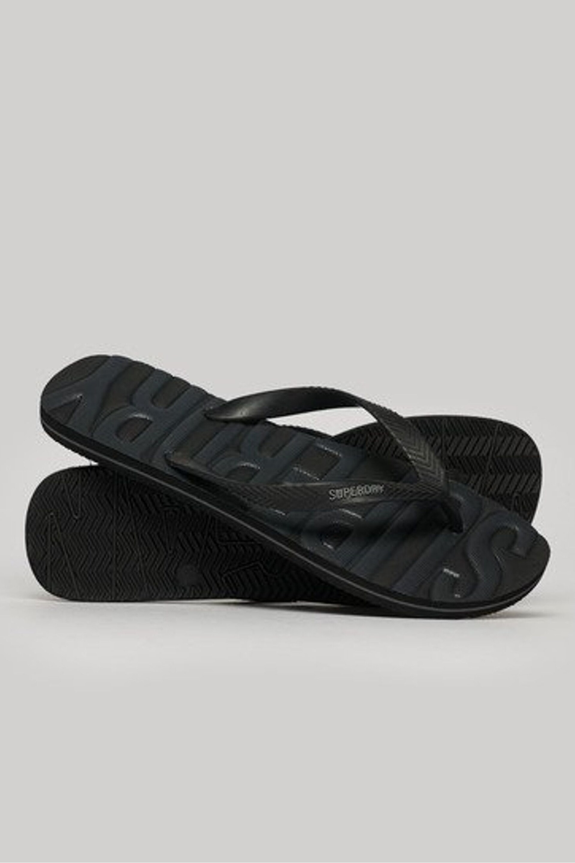 Superdry Black Vintage Vegan Flip Flops - Image 1 of 3