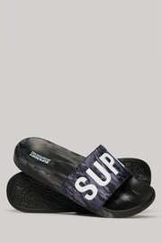 Superdry Grey Camo Vegan Pool Sliders - Image 2 of 4