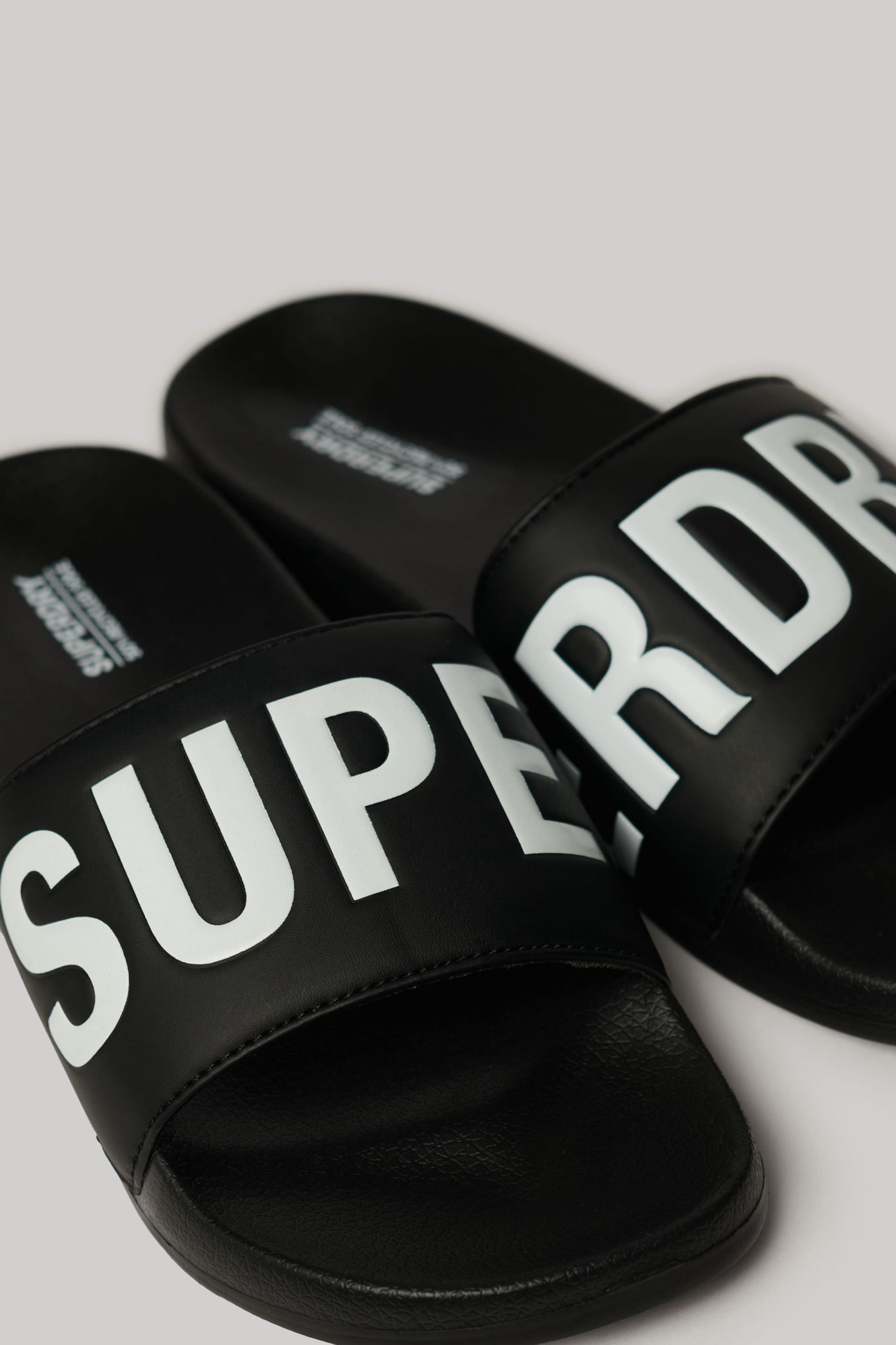 Superdry Black Core Vegan Pool Sliders - Image 4 of 5