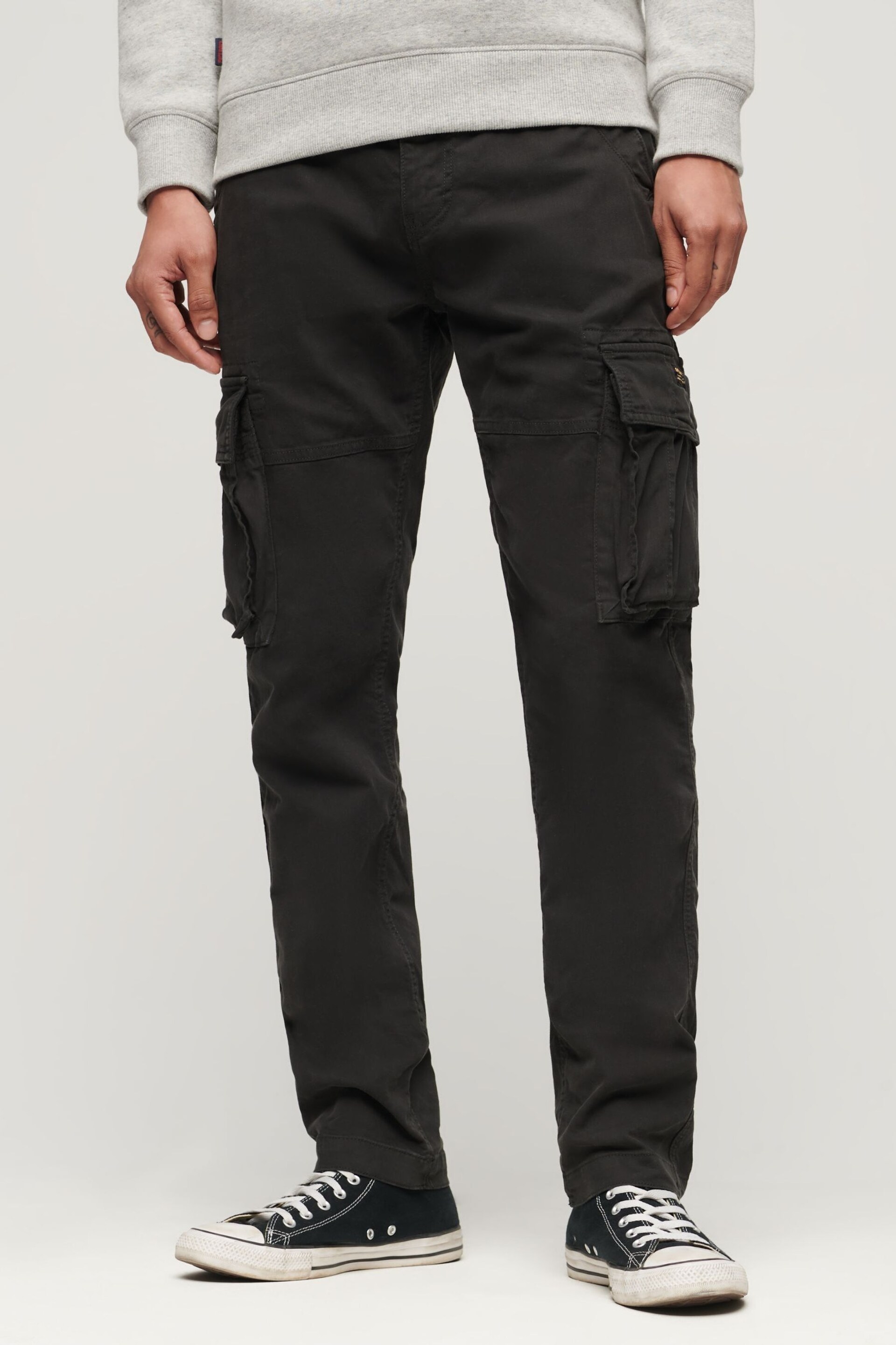 Superdry Black Core Cargo Trousers - Image 1 of 5