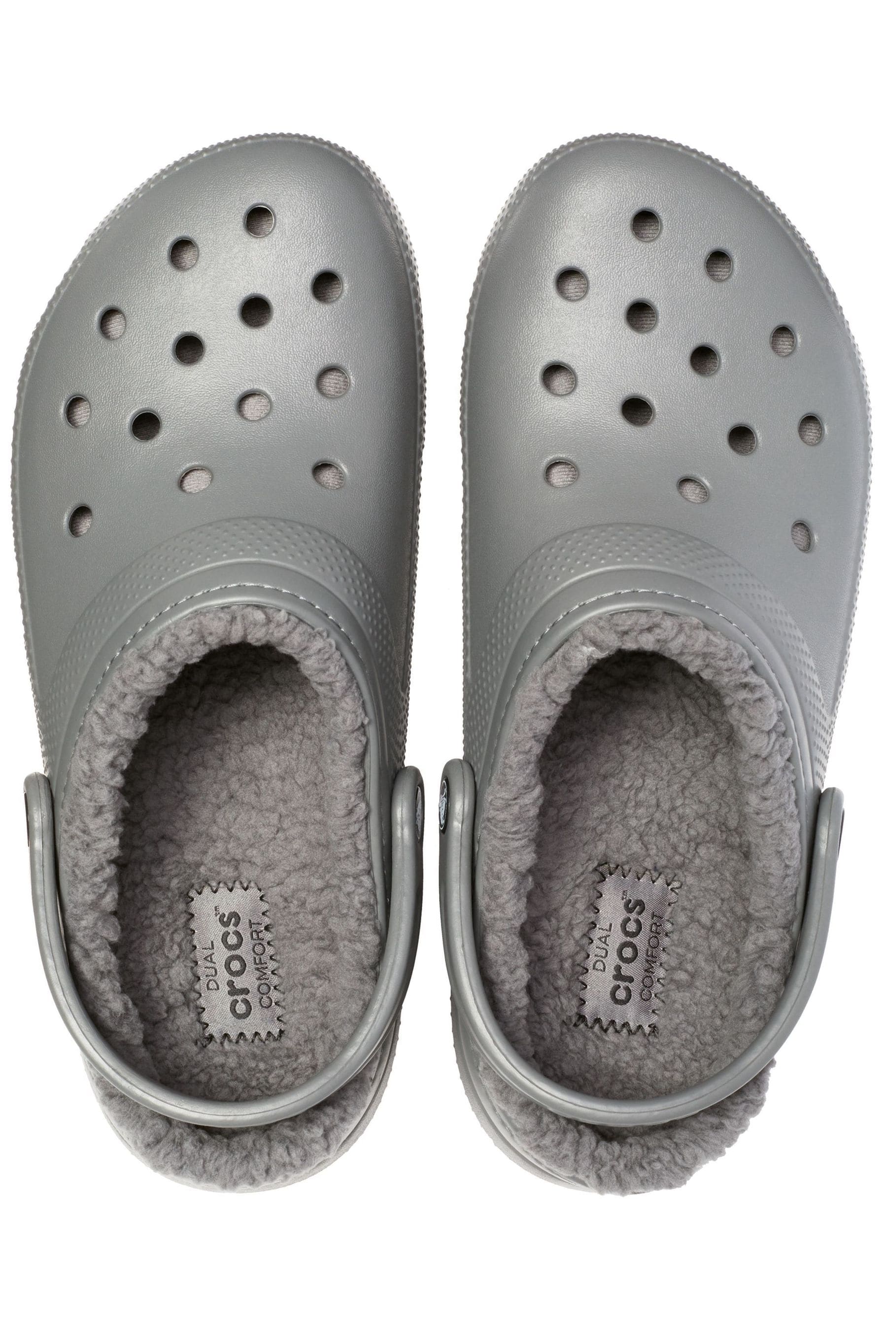 Fuzzy gray crocs hotsell