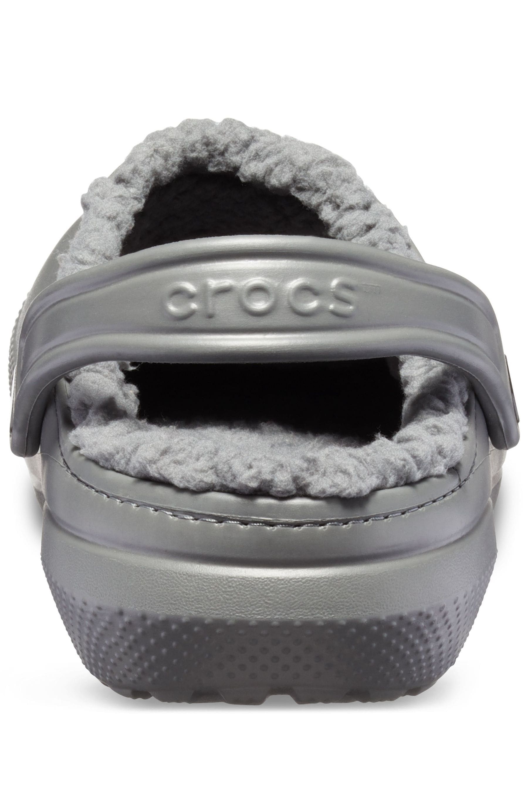 Fuzzy gray crocs sales