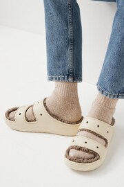 Crocs Classic Faux Fur Lined Cozzzy Sandals - Image 2 of 5