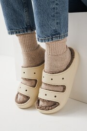 Crocs Classic Faux Fur Lined Cozzzy Sandals - Image 3 of 5