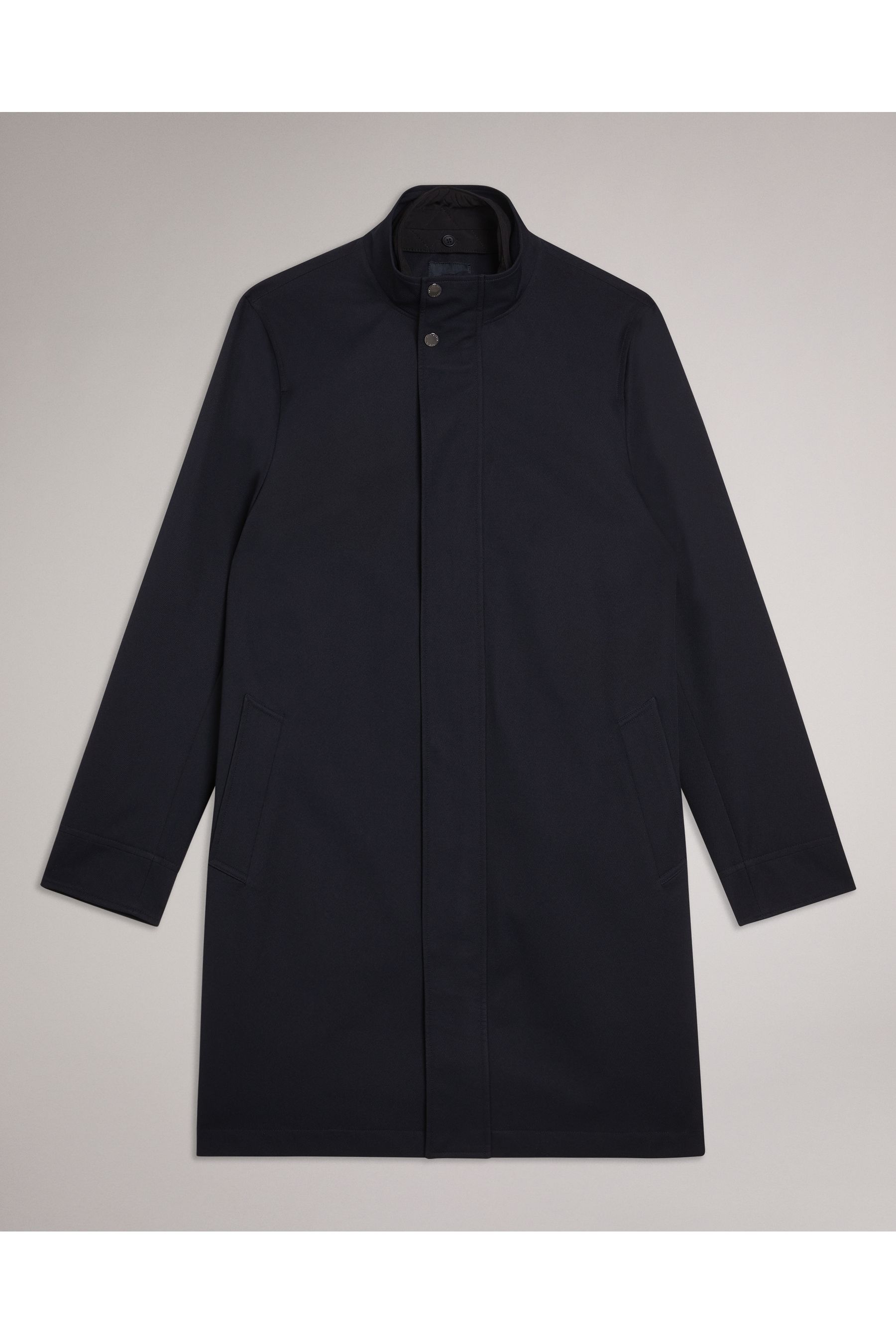 Mens slim fit funnel neck coat shop