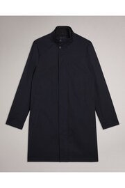 Ted Baker Blue Erolson Nylon Funnel Neck Coat - Image 7 of 7