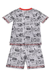 Brand Threads Grey Marvel Boys Short Pyjama Set - Image 5 of 5