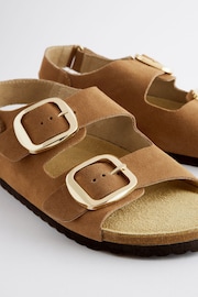 Golden Tan Back Strap Leather Footbed Sandals - Image 5 of 5