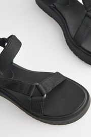 Black Webbing Chunky Sandals - Image 7 of 9