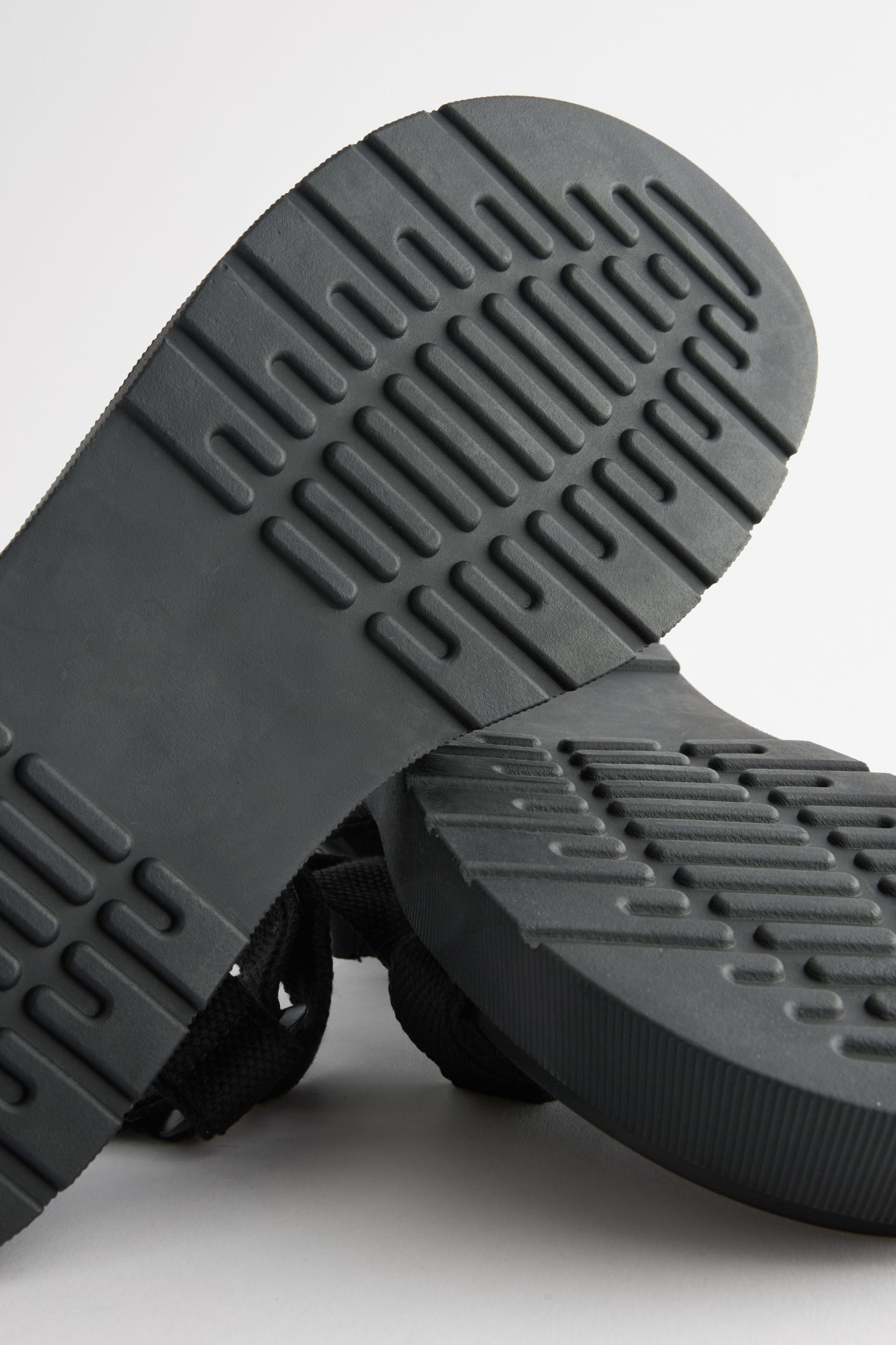 Black Webbing Chunky Sandals - Image 9 of 9
