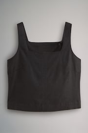 The Set Black/White 2 Pack Linen Blend Shell Tops - Image 8 of 10