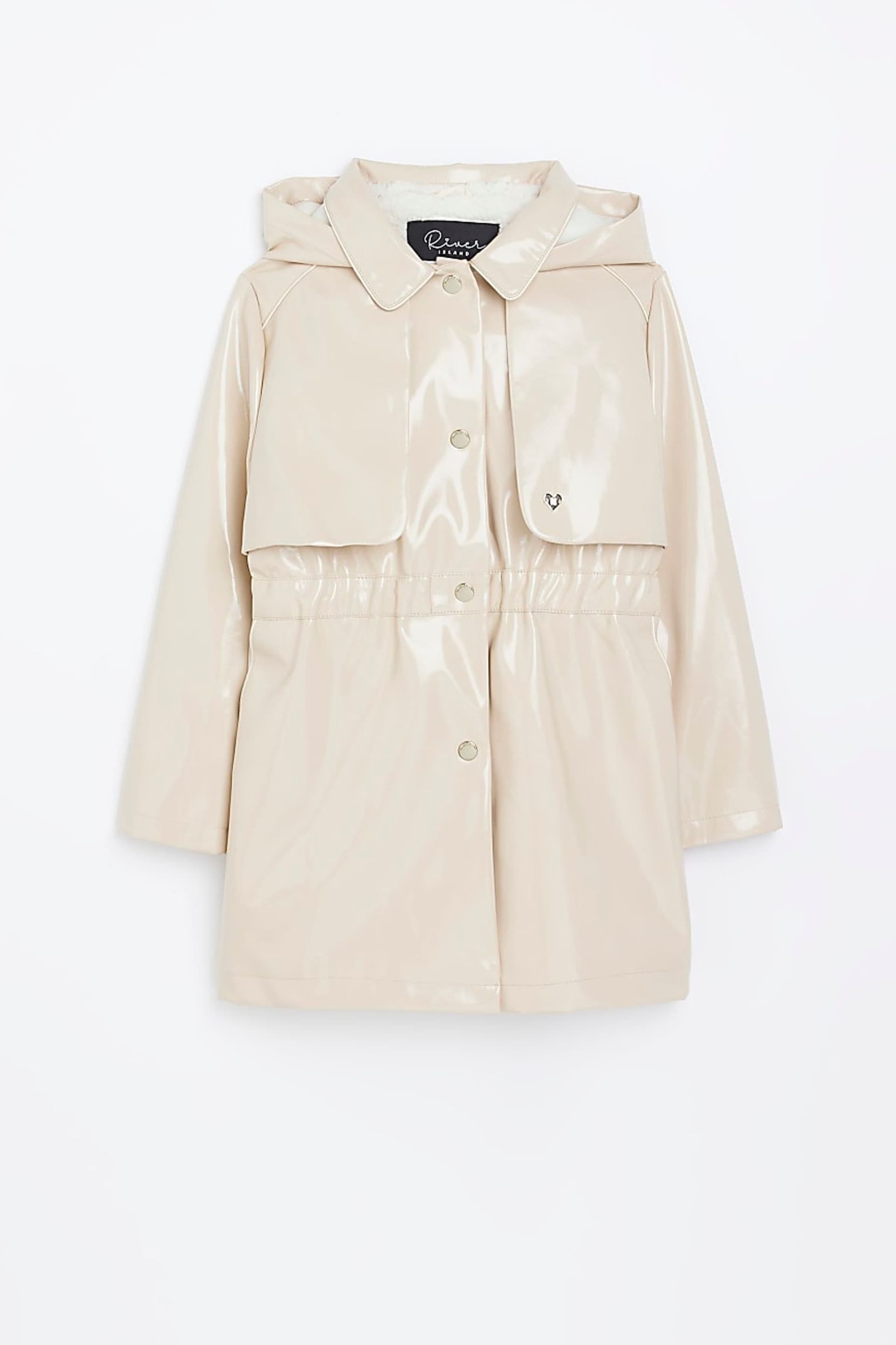 River Island Brown Girls Glam Trench Coat - Image 1 of 4