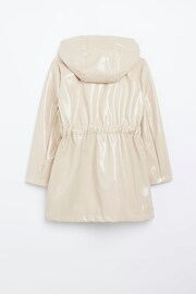 River Island Brown Girls Glam Trench Coat - Image 2 of 4