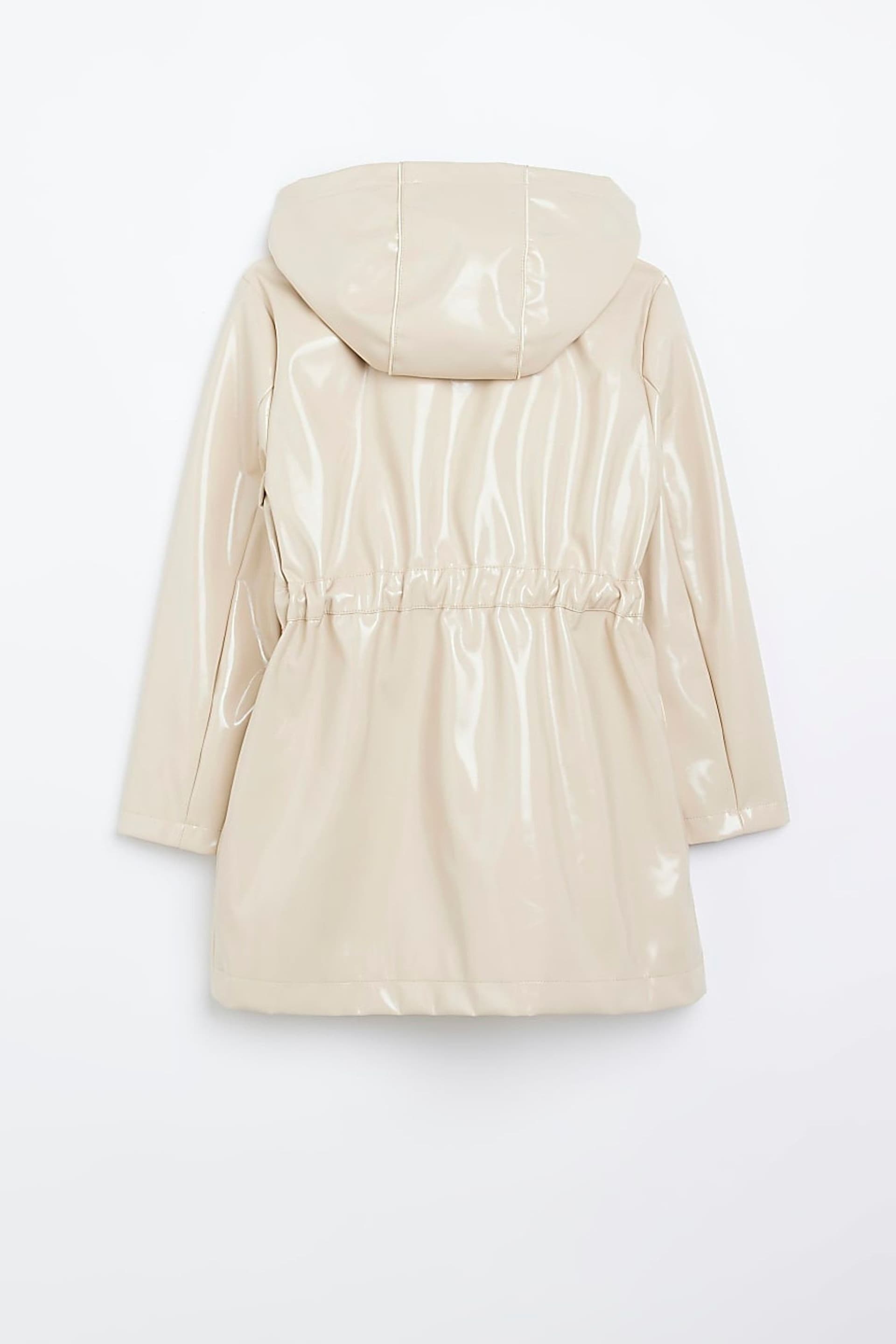 River Island Brown Girls Glam Trench Coat - Image 2 of 4