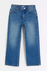 River Island Blue Girls Straight Leg Jeans - Image 2 of 5