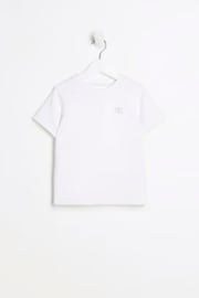 River Island White Boys Textured T-Shirt - Image 1 of 2