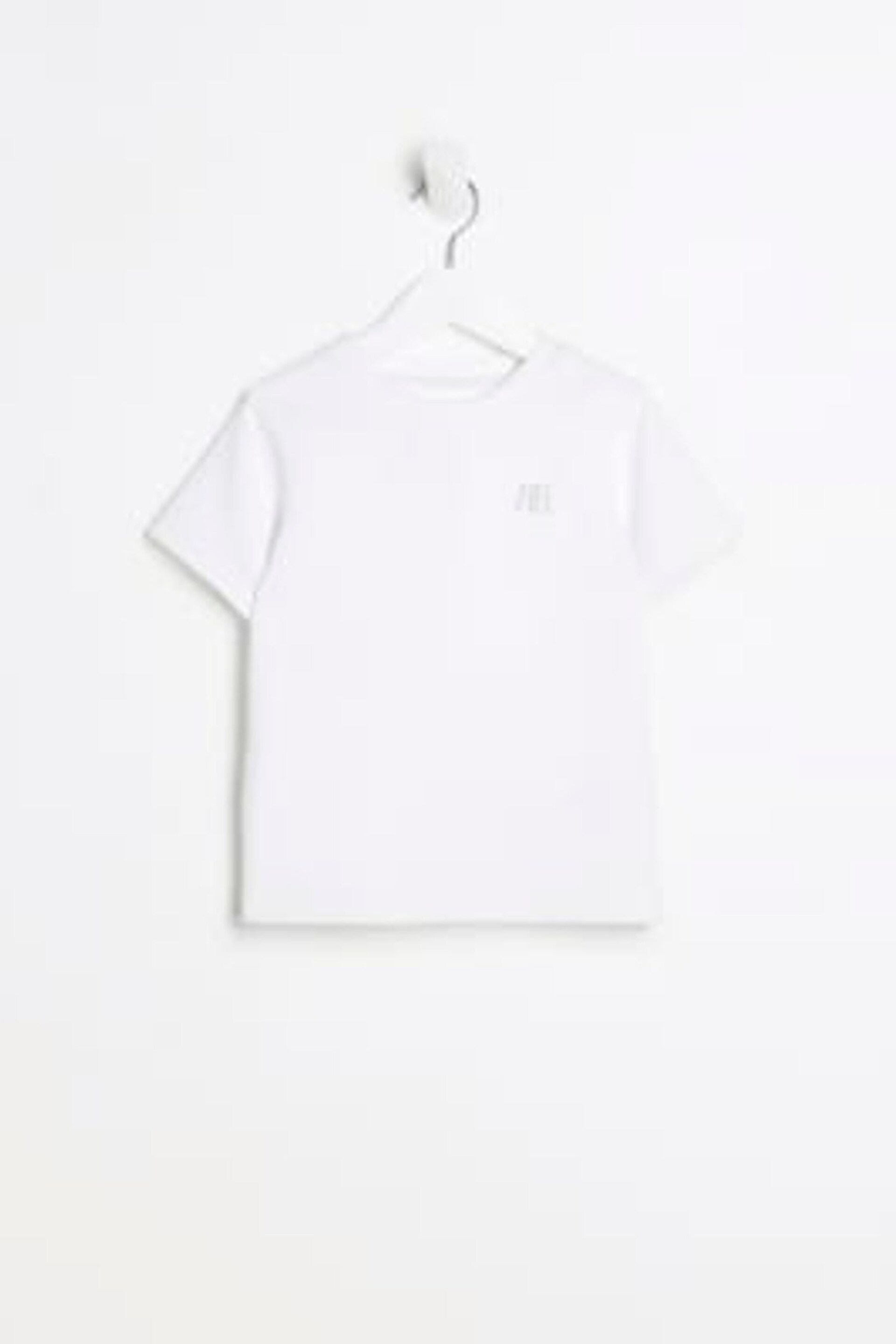 River Island White Boys Textured T-Shirt - Image 1 of 2