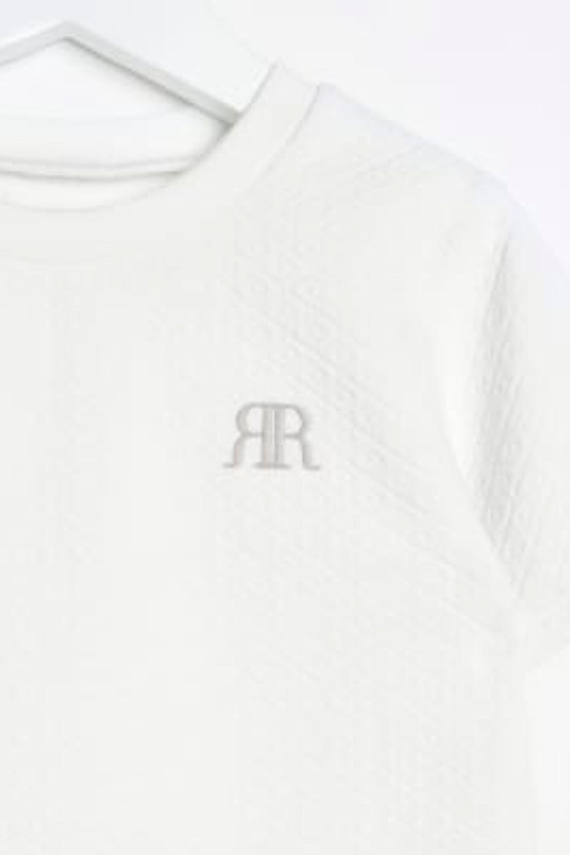 River Island White Boys Textured T-Shirt - Image 2 of 2