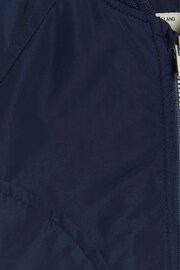 River Island Dark Blue Boys Nylon Bomber Jacket - Image 6 of 6