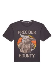 Brand Threads Grey Mens BCI Disney Baby Yoda T-Shirt - Image 4 of 4