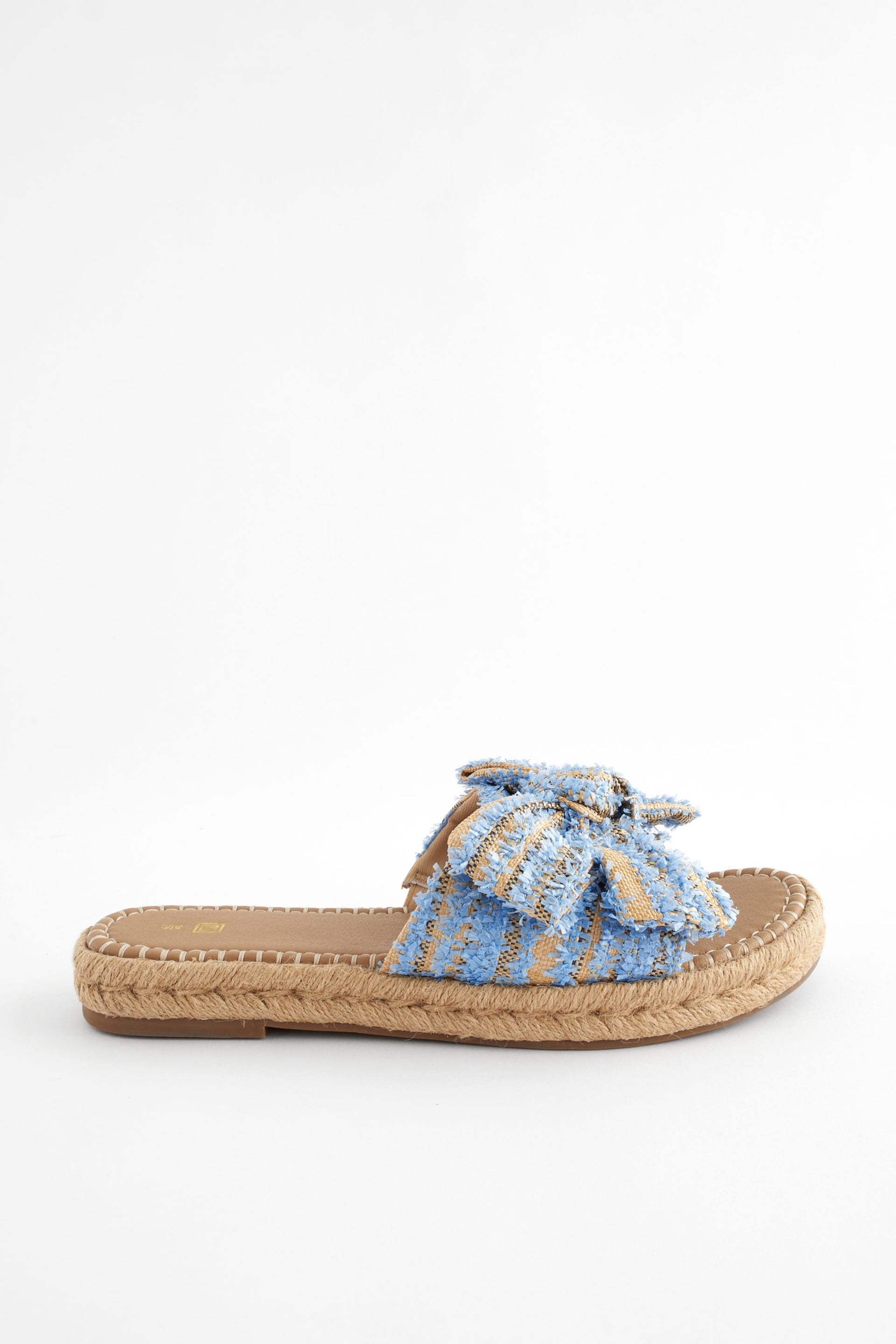 Blue Bow Flatform Espadrille Sandals - Image 2 of 7