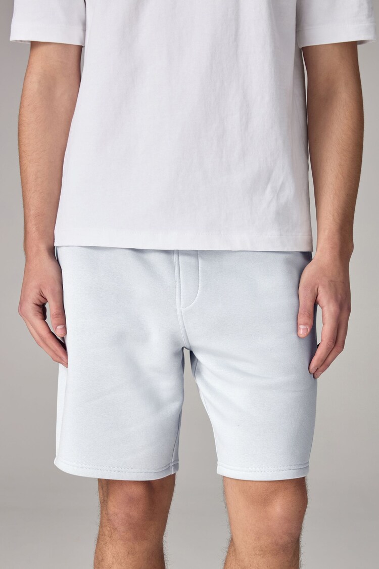 Light Blue Soft Fabric Jersey Shorts - Image 1 of 10