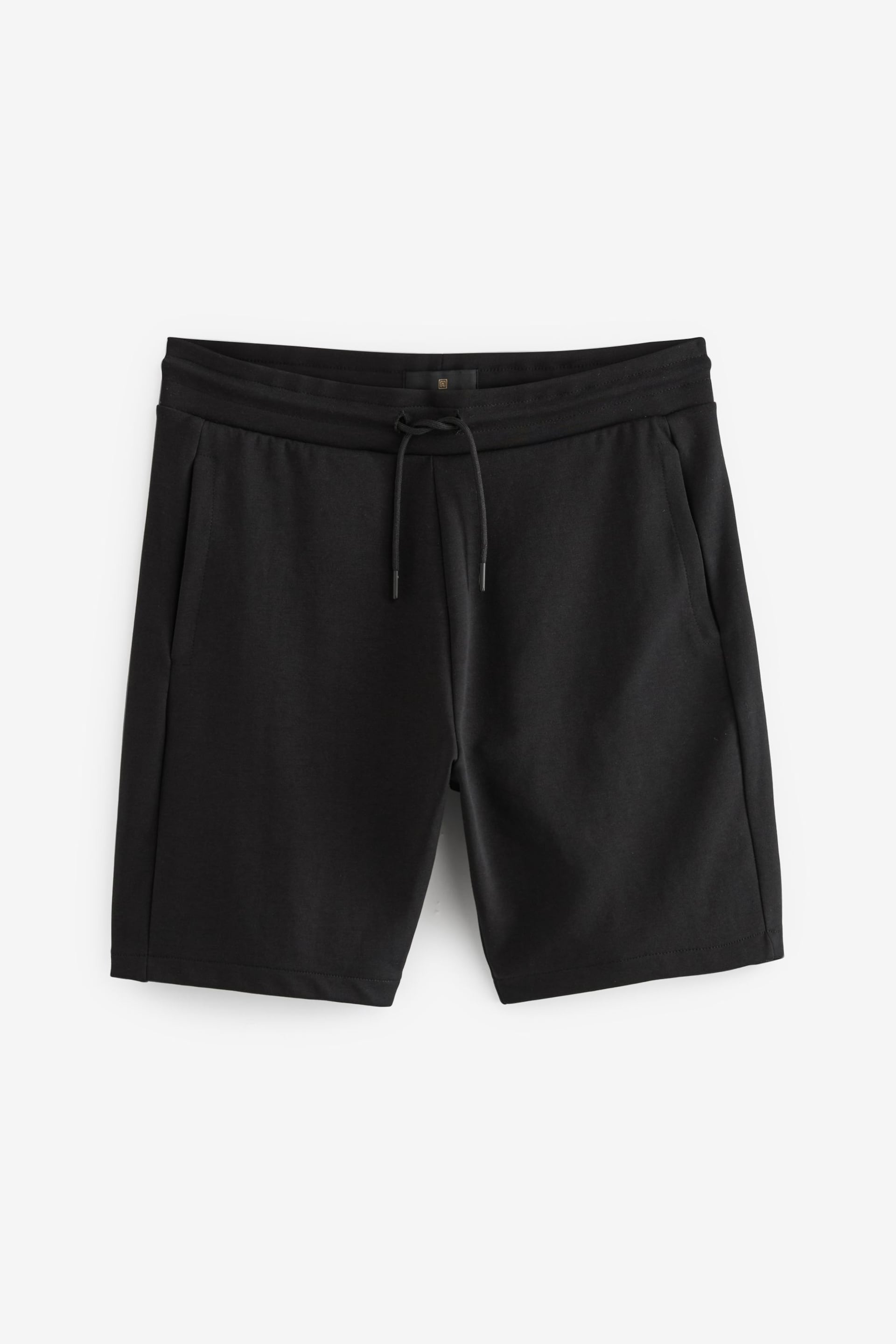 Black Zip Pocket Jersey Shorts - Image 6 of 9